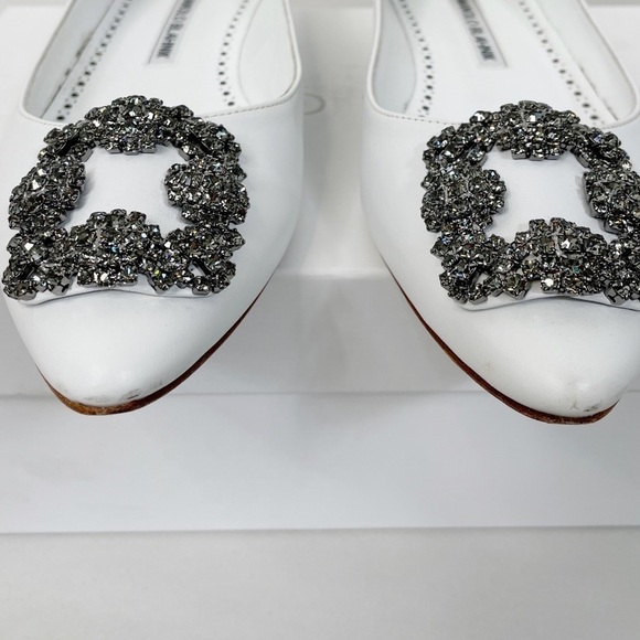Manolo Blahnik Leather Hangisi Flats - Picture 5 of 7